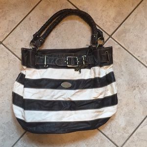 Brown and cream purse